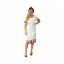  Φόρεμα μίντι δύο χρωμάτων με σχέδιο φλοράλ 1